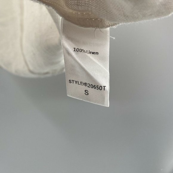 Tuckernuck Women's Annie Smocked Mini Dress Linen Puff Sleeve White sz S NEW - Picture 6 of 8